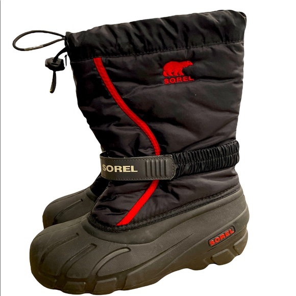 Sorel Black and Red Winter Boots - Picture 2 of 7